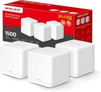 Mercusys Halo H1500X Wi-Fi 6 Mesh WLAN Set (3er Pack), AX1500 Dual Band Router &