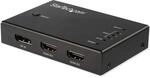 StarTech.com VS421HDDP HDMI-Video-Umschalter mit 4 Anschl&uuml;ssen (3 x HDMI und 1x