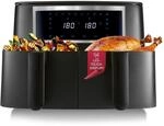 GOURMETmaxx Doppelkammer Hei&szlig;luftfritteuse - 2 x 4 L | Synchro-Garzonen...