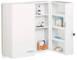 Relaxdays Medikamentenschrank XXL Premium, HxBxT 53 x 53 x 20 cm, wei&szlig;
