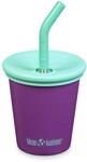 lean Kanteen Kid Cup Edelstahlbecher mit Strohhalm-Deckel, 284 ml, Sparkling...