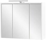 Schildmeyer Spiegelschrank Carlos 149481, Holzwerkstoff, wei&szlig;, 74,5 cm
