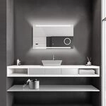 Talos King Badspiegel mit Beleuchtung &ndash; LED Badezimmerspiegel 100x60 cm &ndash;
