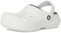Crocs Unisex Kinder Classic Lined Clog K Clog, White/Grey, 30/31 EU