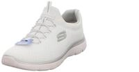 Skechers Damen Summits Artistry Chic Turnschuhe, White Mesh/Silver & Gray Trim, 41 EU