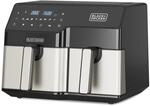 BLACK+DECKER &ndash; Hei&szlig;luftfritteuse Doppelkammer 2500W | Gesamtvolumen 9L | 8