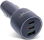 InLine USB-C KFZ-Ladeger&auml;t, 100W, 5A, 2x USB-C Power Delivery 3.0, 1x USB-A QC 3.0,