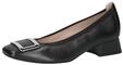 CAPRICE Damen Pumps aus Leder Kleiner Absatz, Schwarz (Black Nappa), 39 EU