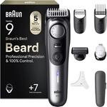 Braun Barttrimmer Series 9, Elektrischer Bartschneider Herren mit 7...