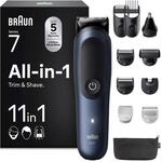 Braun Multigroom Set All-in-One Series 7, 11-in-1 Trimmer, AIO7540, Blau