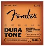 Fender 860CL Phosphor Bronze Acoustic Guitar Strings Dura-Tone&reg; Coated 11-52