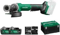HIKOKI Akku Winkelschleifer G1813DVF (18V, 2x5,0 Ah Li-ion Akku, Schleifscheiben