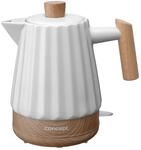 Concept Birdy RK0090 Keramik-Wasserkocher 1,5 L &ndash; Stilvoller Wasserkocher in Wei&szlig;