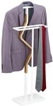 Relaxdays Herrendiener, f&uuml;r Anzug & Hose, Holz Metall Mix, Schlafzimmer,
