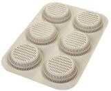 silikomart | Silikon-Snackform BURGER BREAD, Antihaft, 1er-Pack Form f&uuml;r 6