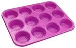 Tasty 12er Muffinform, Pinke Backform mit Diamantstruktur f&uuml;r Muffins & Cupcakes,