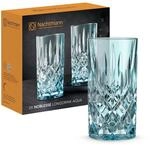Nachtmann 2-teiliges Longdrinkgl&auml;ser Set, 395 ml, Aquablau, Noblesse, 105710,
