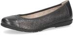 CAPRICE Damen Ballerinas aus Leder mit Lochmuster, Blau (Ocean Softnap.), 39 EU