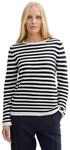 Tom Tailor Damen 1016350 Pullover, 37639 - Dark Navy White Stripe, XXL EU