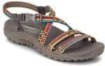Skechers Damen Reggae Sew Me Slingback im Boho-Stil Sandale, Taupe Multi, 37 EU