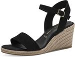 Tamaris Damen Sandalette mit Keilabsatz, schwarz, 41 EU
