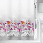 Spirella Anti-Schimmel Duschvorhang Abella Blumen Anti-Bakteriell, waschbar,