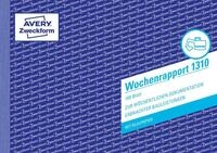 AVERY Zweckform 1310 Wochenrapport (A5 quer, mit 2 Blatt Blaupapier, von