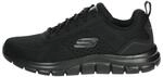 Skechers Track Leshur Herren-Sneaker, Schwarzes Mesh-Synthetik, 48.5 EU