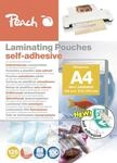 Peach Laminierfolie A4-125 mic - 100 St. - selbstklebende R&uuml;ckseite - geeignet...