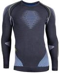 UYN Herren Unterhemd Evolutyon UW Unterhemd, Anthracite Melange/Blue/Yellow Shiny,