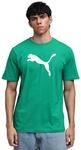 Puma Herren Teamrise Logo Jersey Baumwolle T-Shirts, Sport Green-Puma White, XL EU