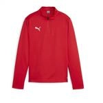 Puma Unisex Teamgoal Training 1/4 Zip Slim Fit Top, Puma Red-Puma White-Fast Red, 116