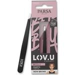 PARSA Beauty LOV.U Profi-Pinzette Edelstahl, schr&auml;ge Haarpinzette f&uuml;r...