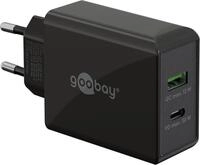 goobay 61673 Dual USB-C PD (Power Delivery) Schnellladeger&auml;t (30 W) / Quick...
