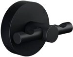 tesa MOON BLACK Bademantelhaken, matt schwarz - f&uuml;r B&auml;der im Industrial Style...