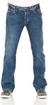LTB Roden Herren Bootcut Fit Jeans W28 - W48 Low-Waist Stretch Jeanshose Blau