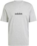 Adidas Herren Essentials LINEAR Single Jersey Tee, medium Grey Heather/Black, S