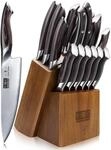 HOSHANHO Messerblock Set mit 16-TLG, Kochmesser Set Ultrascharfes Messerset 