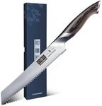 HOSHANHO Brotmesser, 20cm Gestochen Scharf Brotmesser mit Wellenschliff aus