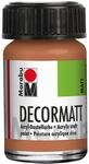Marabu 14010039787 - Decormatt Acryl Metallic-Kupfer 787, 15 ml, samtmatte...