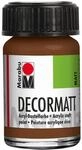 Marabu 14010039047 - Decormatt Acryl Hellbraun 047, 15 ml, samtmatte Acrylfarbe auf