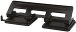Q-Connect KF01238 Doppellocher mit Anschlagschiene schwarz
