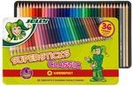 JOLLY Superstick Kinderfest Buntstifte &ndash; 24er Set in 3D-Metalletui, hexagonale