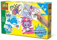 SES creative 14454 Malen mit Wasser Bunte Tiere My First, Verschieden