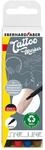 Eberhard Faber 559505 - Tattoo Stifte Set One Line, 4 Stifte im Kunststoffetui mit 4