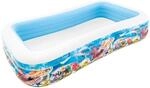 Intex 58485NP - Aufblasbarer Swim Center Fisch-Pool, Vinyl, Mehrfarbig, 305x183x56 cm