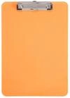 MAUL Klemmbrett A4 orange MAULneon transparent im Hochformat mit Stahlclip