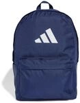 adidas Unisex Classic 3Bars Backpack, Dark Blue/White, One Size