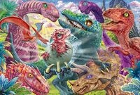 Schmidt 56527 Kleine Dinos, gro&szlig;e Abenteuer Kinderpuzzle, 100 Teile