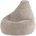 Icon Dalton Sitzsack Kinder, Beige, Flauschiger Cord Stoff, Sitzsack Cord mit